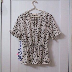 Say Anything Floral Blouse Size M